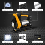 WORKSITE Best Tyre Inflator Digital Car Tire Pump 125PSI 12V Rechargeable Small Wheel Balloon AirBed Portable Cordless Inflator