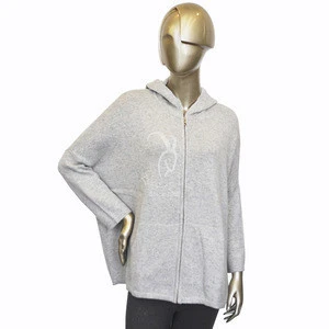 Worsted grey classical mink cashmere sweater