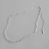 XF318 Women 925 Sterling silver 18K Gold Plated 5mm  Figaro Curb Link Chain Necklace Jewelry
