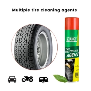 XY Manufactures Free Sample Aerosol Tire Shine Car Care  Foam Cleaner Car Tire Brightener  Tire Shine Cleaning Spray