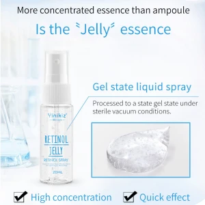 Yinikiz 20ml Retinol Jelly Spray Anti-oxidati Freckle Removal Anti-wrinkle Speckle Spots Vitamin A C Solid Spray for Skin Care