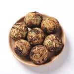 Yunnan cooked puerh Scented Tea by hand Ripe tea dragon ball Rose jasmine Loose flower fermented tea balls chaqiu