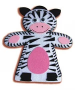 zebra felt finger puppet