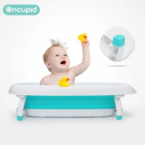 Plastic foldable bathtub portable baby kids bath tub for babies washing
