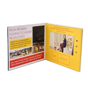 Custom Design Video in Print/ Video Mailer/ LCD Video Brochure Card