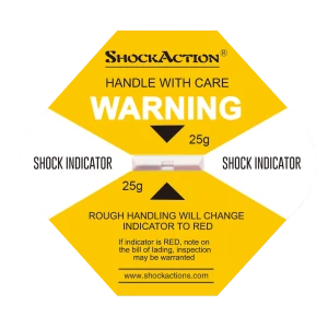 ShockAction impact indicator label shock indicator sticker 25G-100G