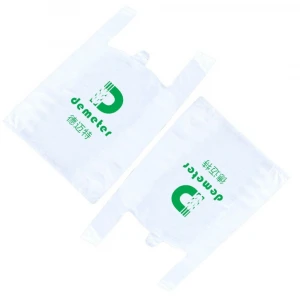 High Quality Plastic Bags with Logos T Shirt Clear Bio Bags