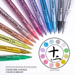 12 colors greeting card Water-Based color metal pen gold silver craft pen signature pen paint marker