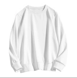White Crewneck Sweatshirt Cotton