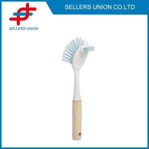 Wooden Handle Cleaner With 2 Sides Brush