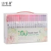 0.4 Fineliners Brush Highlighter Pen Set of 100 for Adults Coloring Book Bullet Journal Note Dual Tip Brush Marker Pens