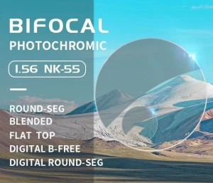 Bifocal 1.56 Hard Resin Photochromic HC/HMC