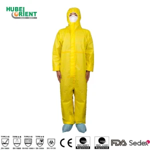 Type 3B EN14126 PP+PE Disposable Chemical Protective Coverall