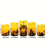 5-piece set of Jesus Religious timing LED living room decorative lights Thanksgiving Christmas scene layout atmosphere