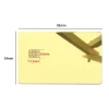 0.8mm Multiple Colors Available Blank Gold mirror metal credit steel card blanks Magnetic Strips for Gift