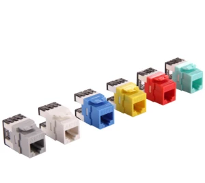 Cat5e UTP 180 Degree Keystone Jack 8P8C RJ45 Punch Down Module with 50 Micron Gold Plated Contacts