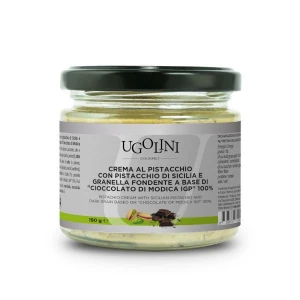 Pistachio Cream with Dark Chocolate Grains - Ugolini Gourmet