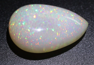 Ethiopian Opal natural gemstone pear shape full fire