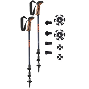 100% carbon nordic walking cane ski sticks man women bastones trekking poles hiking Ultralight 3 Sections for outdoor