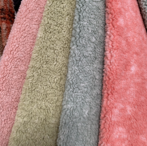 100% polyester new design ear of wheat fluffy comfortable velvet fabric