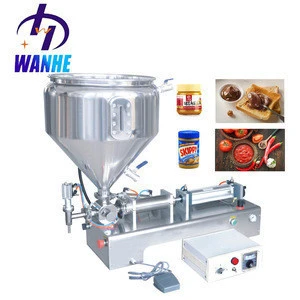 10~100ml Horizontal single head honey stick cream heating tank paste packing machine high viscosity liquid filling machine