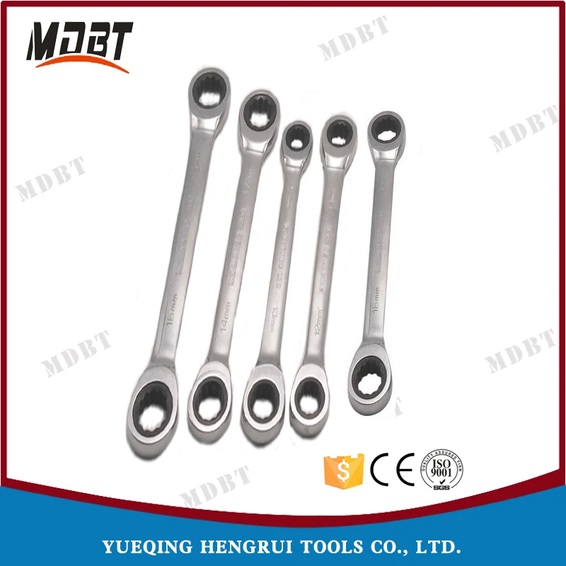 10*12MM 72Teeth Double Open End Wrench Chrome Vanadium Steel Combination Ratcheting Wrench Spanner