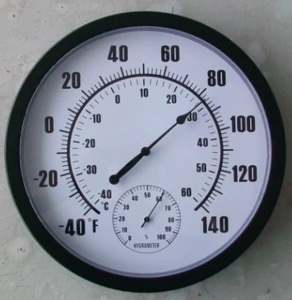 10&#39;&#39;  Plastic Retro Wall Garden Thermometer With Hygrometer