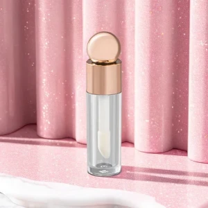 10ml Lip Gloss Tube Rose Gold Lip Glaze Packaging Custom Plastic Empty Container Cosmetic Packaging For Wholesale