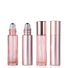 10ml Rose Gold Roll On Bottle Cosmetic Packaging Essential Oil Glass Roller Perfume Bottle