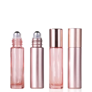 10ml Rose Gold Roll On Bottle Cosmetic Packaging Essential Oil Glass Roller Perfume Bottle