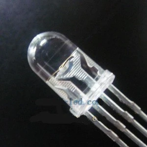 10mm round RGB dip led diode white white milk bulb common cathode