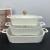 Import 11" White Ceramic Casserole Porcelain Ceramic Dinnerware Set Porcelain Baking Tray with Glass Lid from China