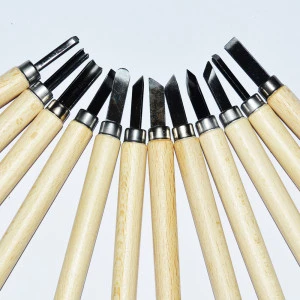 12PCS Wood Handle Carving Tools Set for Artist Craft Carving