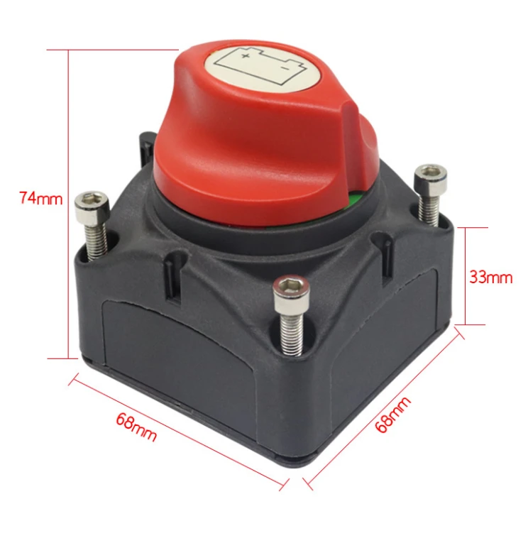 12V-60V 100A-300A Car Auto RV Marine Boat High Current Battery Selector Isolator Disconnect Rotary Switch Cut Power Off Switch