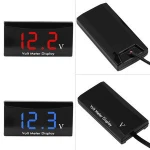 12V Car Motorcycle Digital LED Display Voltmeter Voltage Volt Gauge Panel Meter