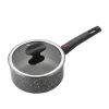 1.3L Induction Cooking Pots With Lid Aluminum Milk Pot Sauce Pan Marble Coating Die Cast Nonstick Cookware Sets