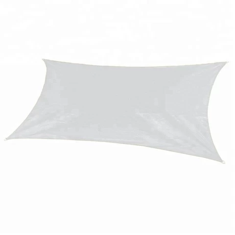 13x10ft Rectangle Ivory Durable Polyester Waterproof Sun Shade Sail