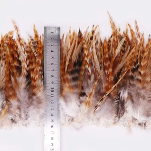 15-20CM Gold Medal Manufacturer Wholesale Orange Chicken Pheasant Feather Handmade DIY Earrings Jewelry Accessories Clothing