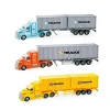 1:50 Scale Friction Powered Container Truck Toy Trailer Toys With Light And Music