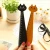 Import 15cm Wood Straight Ruler Black Yellow Lovely Cat Shape Ruler Gift For Kids School Supplies Wholesale from China