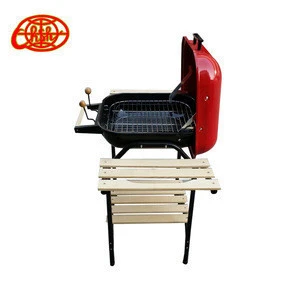 18 inch simple style hamburger barbecue charcoal bbq grill with wheel