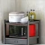 Import 2 Layer Microwave Shelf Countertop Storage Rack Cabinet With Drawer Rice Cooker Oven Kitchen Organizer from China