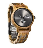 2017 Luxury branded natural wood band mens casual business wooden watch charming style