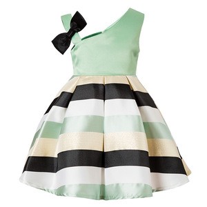 2018 new childrens clothing girls dress Europe and the United States striped princess dress cross-country dedicated explosions