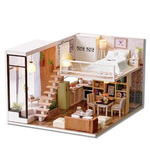 2019 Amazon New Type Wooden Educational Toys For Kids  DIY Kit 3D Puzzle Doll House Wooden Toy