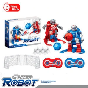 2019 New 2.4G Remote Control Soccer Robot With Battery Plastic Kids Interactive Electric Football Robot Toy SK139565