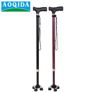 2020 AOQIDA new supply high quality alum adjustable two sections walking stick for old man cane for elderly