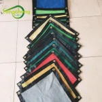 2020 Dark Green fence netting Privacy Screen Windscreen shade mesh with reinforced hems tarp fence from china factory