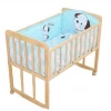 2020 factory direct supply cartoon animal pattern reactive printing 100% cotton super soft 5PCS baby crib bedding set