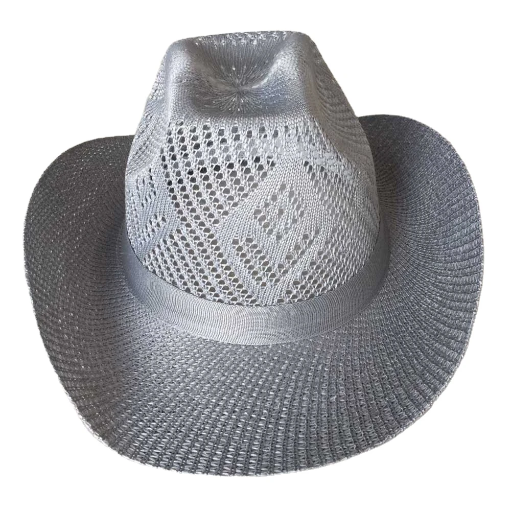 2020 fashion wholesale men sombrero baquero vacasiones knitted straw western cowboy hat